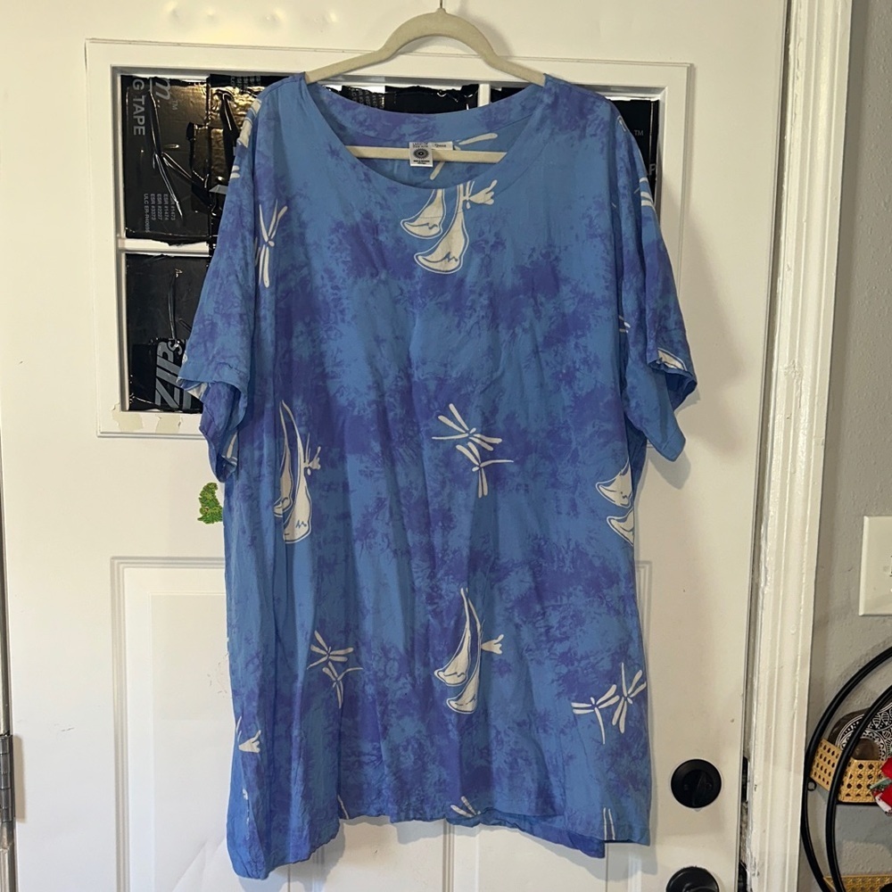 Que Blue High Low Skirt